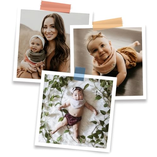 Kishu Baby Indi - Fairtrade Organic Baby Bibs for Girls or Boys - Rounded, 4-Way Reversible, 8 Layer Muslin Drool Bibs 5