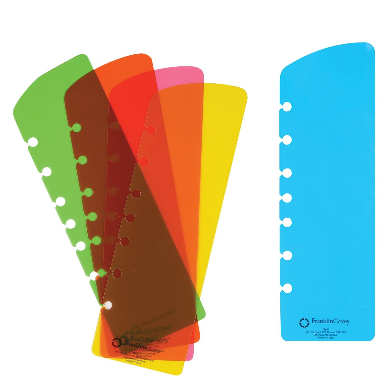 FranklinCovey - Ring-Bound Pagefinder for FranklinCovey Planners | Color Code Day Planners for Quick Reference (Classic, Multi-Color 5 Pack)