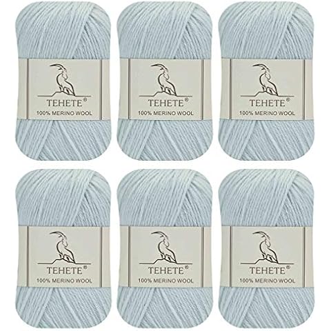 TEHETE 100% Superfine Merino Wool Yarn, Fingering Baby Wool Yarn for Crocheting, Luxurious and Soft Hand Knitting Yarn, 016 Cover