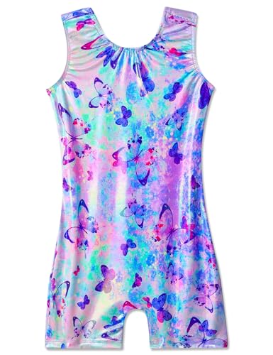 Image of Domusgo Toddler Leotard Gymnastics Long Sleeve, Sparkly Tumbling Dance Leotards for Baby Girls Kids Teens 2-14 Years