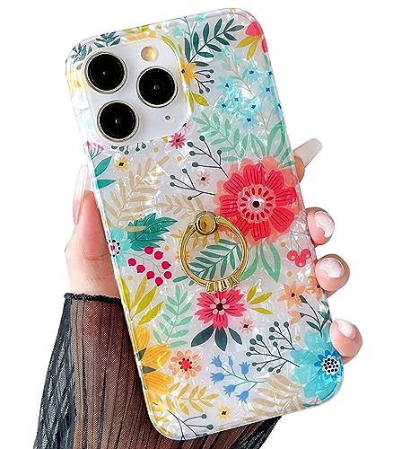 Qokey 360 Ring for iPhone 11 Pro Max Case 6.5", Pastel Yellow