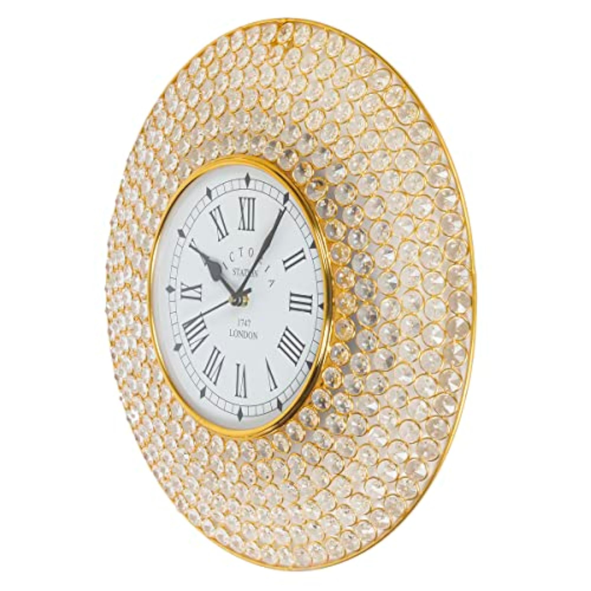 Metal and Crystal Work Abstract Wall Clock