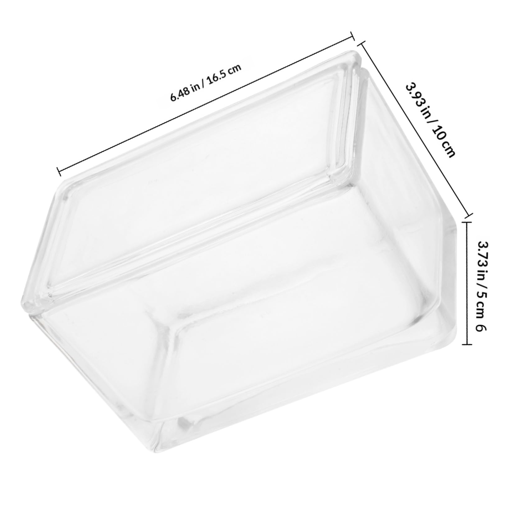 Estuche para Tinción de Vidrio 60 Cuadrado, Material Vidrio Transparente, Uso Vertical y Horizontal, Accesorio para Laboratorio Científico, Caja para Diapositivas Pequeña
