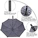 G4Free 62 Inch Automatic Open Golf Umbrella Extra Large Oversize Double Canopy Vented Windproof Waterproof Stick Umbrellas(Grey)