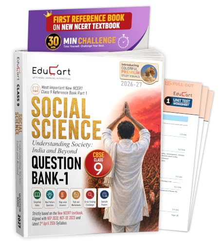 Image of Educart CBSE Class 9 Social Science (SST) Question Bank 2026-27 | Understanding Soc. India & Beyond PART-1 | Most Important Reference Book for 2027 ... extra) (NCERT Class 9 All Books 2026-27)