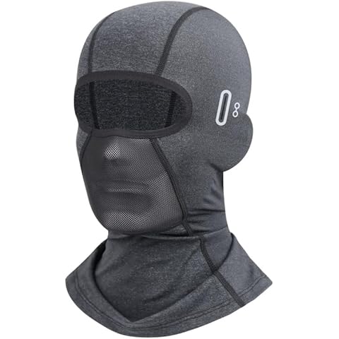 MOTOKER 1PCS Balaclava Summer for Motorcycle Cycling Helmet Cover, Breathable Sports Face Balaclava Head Cover, UV Protector Scarf for Men/Women Black Cover
