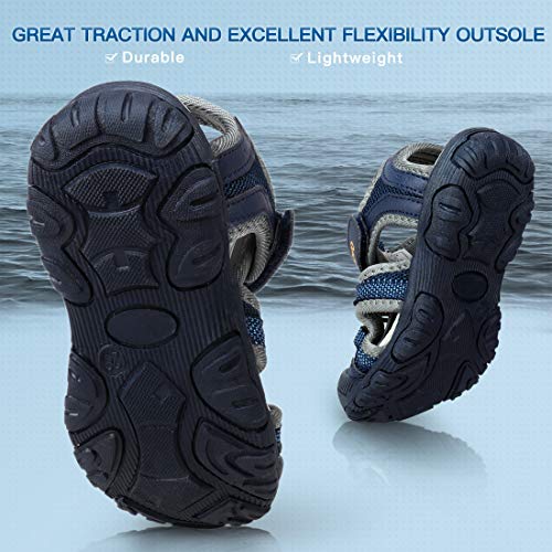 Image of UOVO Boys Sandals Kids Sandals Hiking Athletic Closed-Toe Beach Summer Sandals for Boys Quick-Drying
