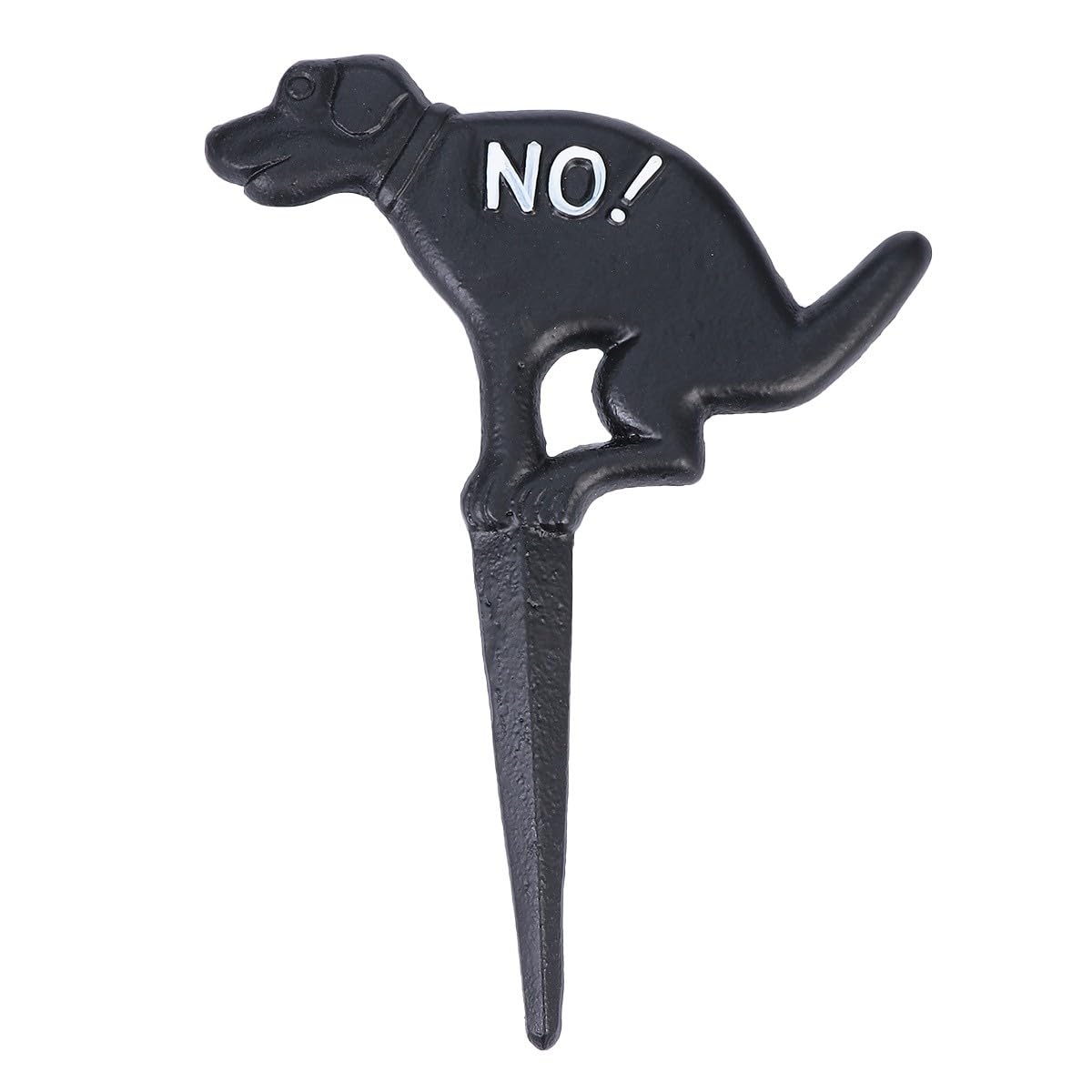 Panneau décoratif chien en fer noir Tofficu pour pelouse