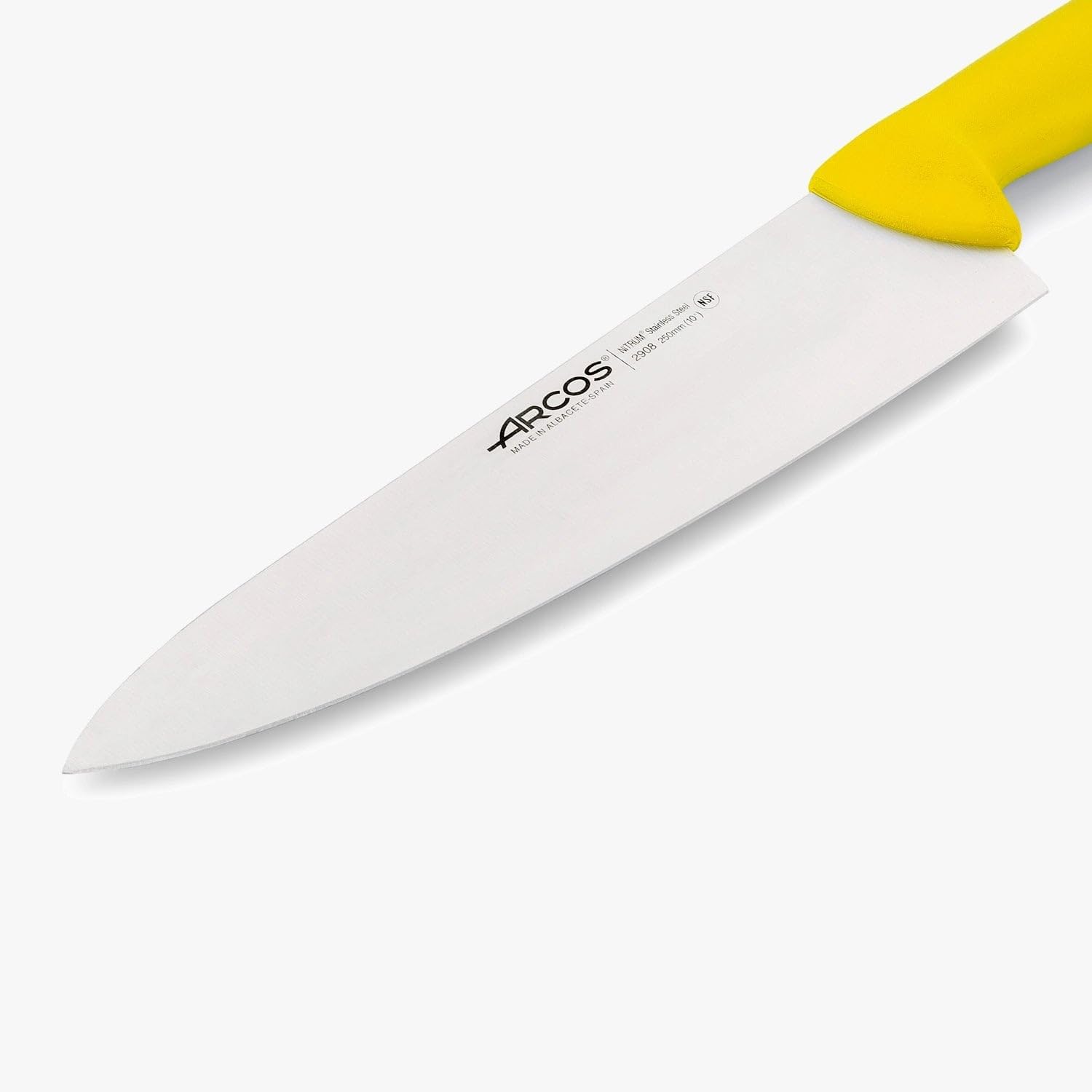Arcos Chef Knife 10 Inch Stainless Steel. Professional Multipurpose Cooking Knife to Cut and Clean Vegetables. Ergonomic Polyoxymethylene Handle and 250 mm Blade. Series 2900. Color Blue
