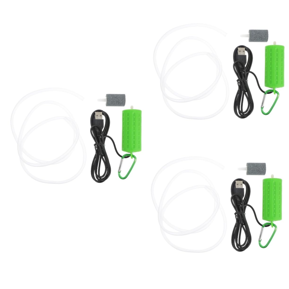 Happyyami 3juegos Bomba De Aire USB para Acuarios Suministro De Silencioso para Peceras De Diferentes y Actividades Al Aire Proporciona Continuo para Peces y Plantas Acuáticas