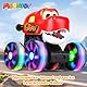 MOONTOY 3 Stück Dino Monstertruck Spielzeug, Leuchtendes AutoSpielzeug ab 1 Jahr, Press-and-Go-Auto für Kleinkinder, Geschenk für Jungen und Mädchen zu Weihnachten und zum Geburtstag