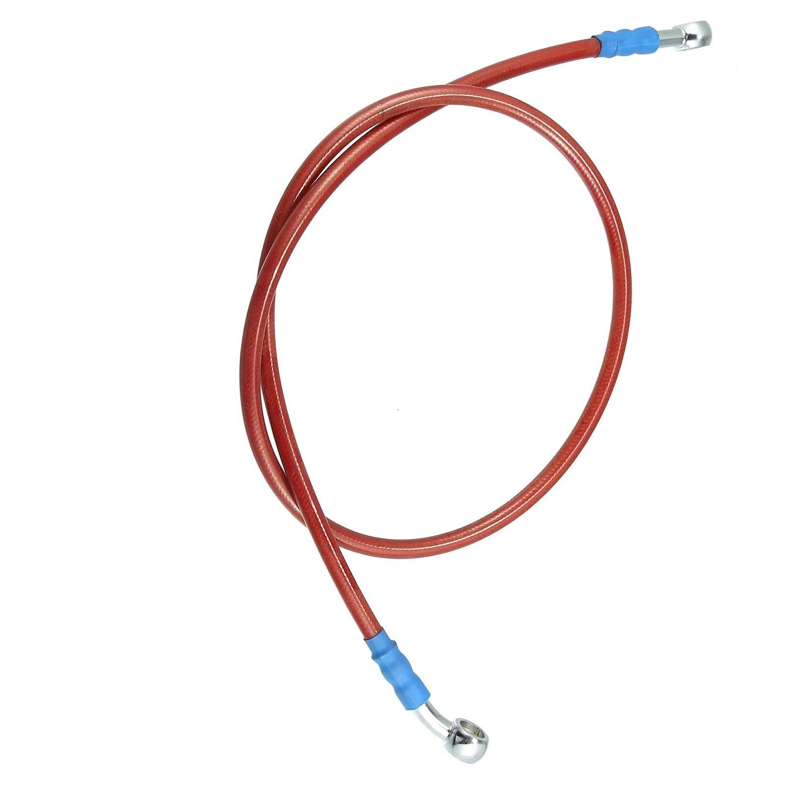 Ksxzw Black- Silver Motorbike Part For Motorcycle Scooter Braided Clutch Oil Pipe 90Cm Dia 1Cm Fuel Line Hose