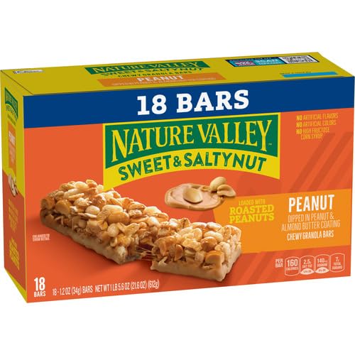 Image of Nature Valley Granola Bars, Sweet and Salty Nut, Peanut, 18 Bars, 21.6 OZ