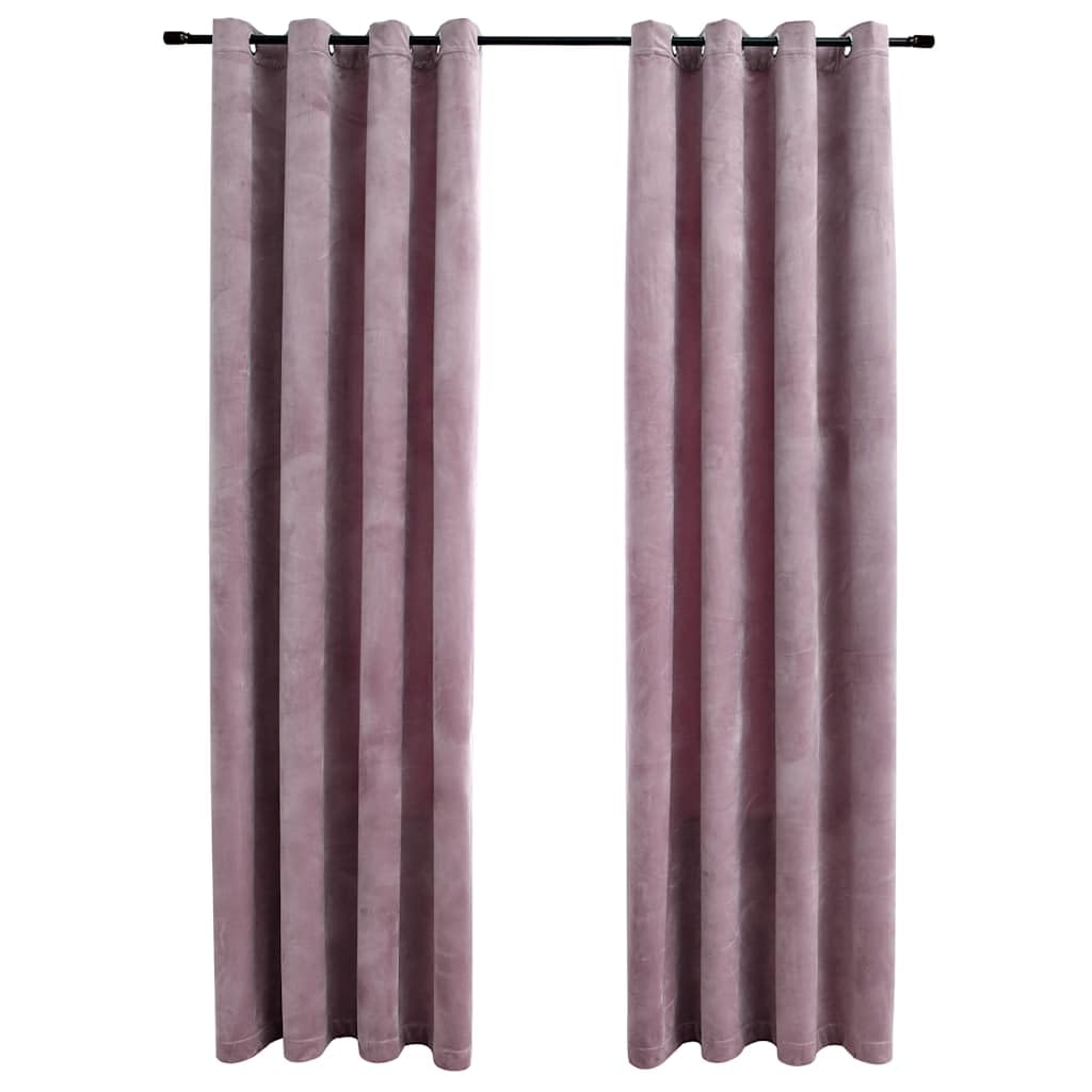 Rideaux occultants avec Anneaux Velours Tomostar 140x175 Isolation Phonique et Thermique