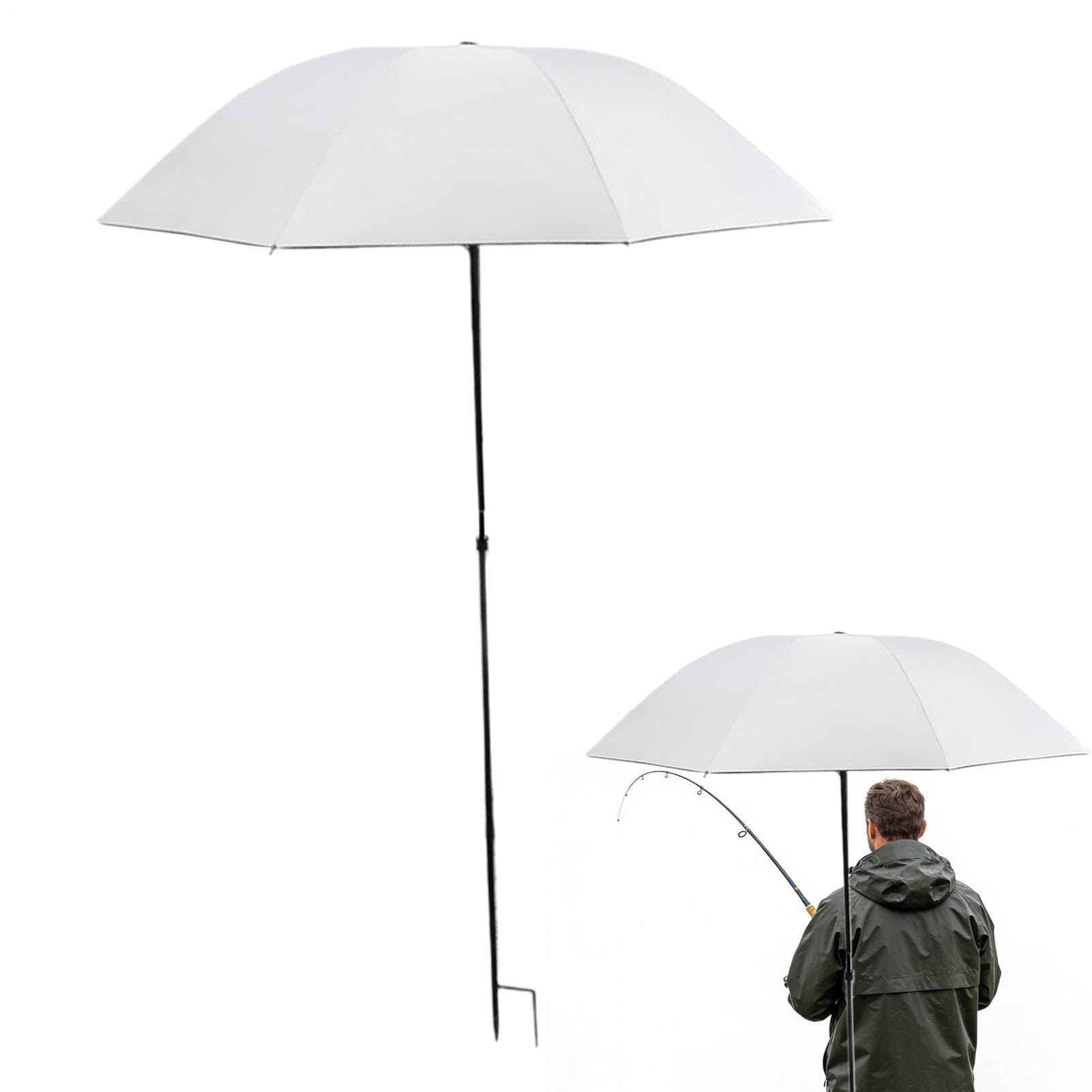 Plant Umbrella - Foldable UV Protection Parasol, 450g Weight Garden Sunshade Canopy, Outdoor Backyard Shading Cover Prop, Steel Iron Material Picnic Sunscreen | Beach Sun Shelter For Men & Campers