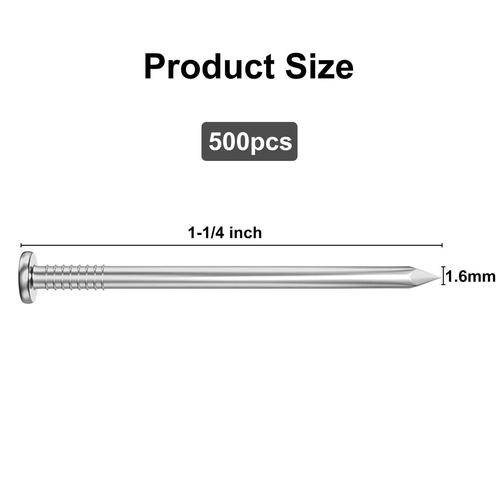 Stainless Steel Hardware Nails - 500 PCS -4