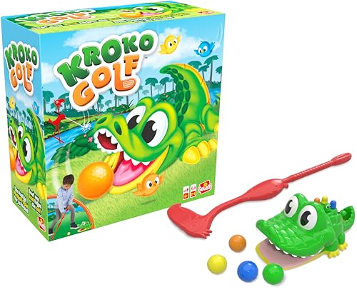 Goliath - Croco Golf Mini Jeu de golf pour enfants à partir de 4 ans - Jeu d'adresse interactif avec crocodile - Favorise la coordination et la motricité -...