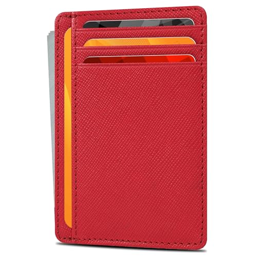 Image of Slim Minimalist Leather RFID Blocking Front Pocket Wallet, Credit Card
