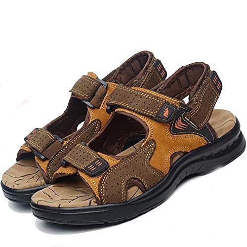 Unisex Beach Flip Flop,Men's casual beach shoes, adjustable large size non-slip ls-Brown_43,House Soft Foams Sole Pool Shoes3