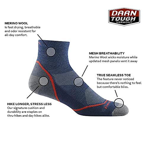 Darn Tough (Style 1991) Men's 1/4 Sock Lightweight with Cushion Hike Trek Sock2