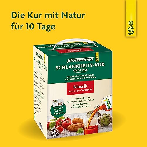 Foto von Schoenenberger - Schlankheits-Kur Klassik - 1 Set mit würzigem Tomatensaft, Artischockensaft, Brennnesselsaft, Kartoffelsaft - gesundes Ernährungskonzept zum Abnehmen - Kur für 10 Tage - bio