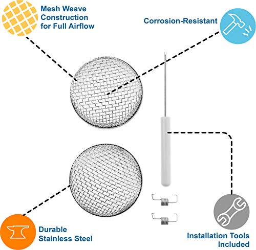 Halotronics Rv Refrigerator/Furnace Vent Covers/Bug Screens For Duo-Therm And Suburban (Pack Of 2) #TOP1