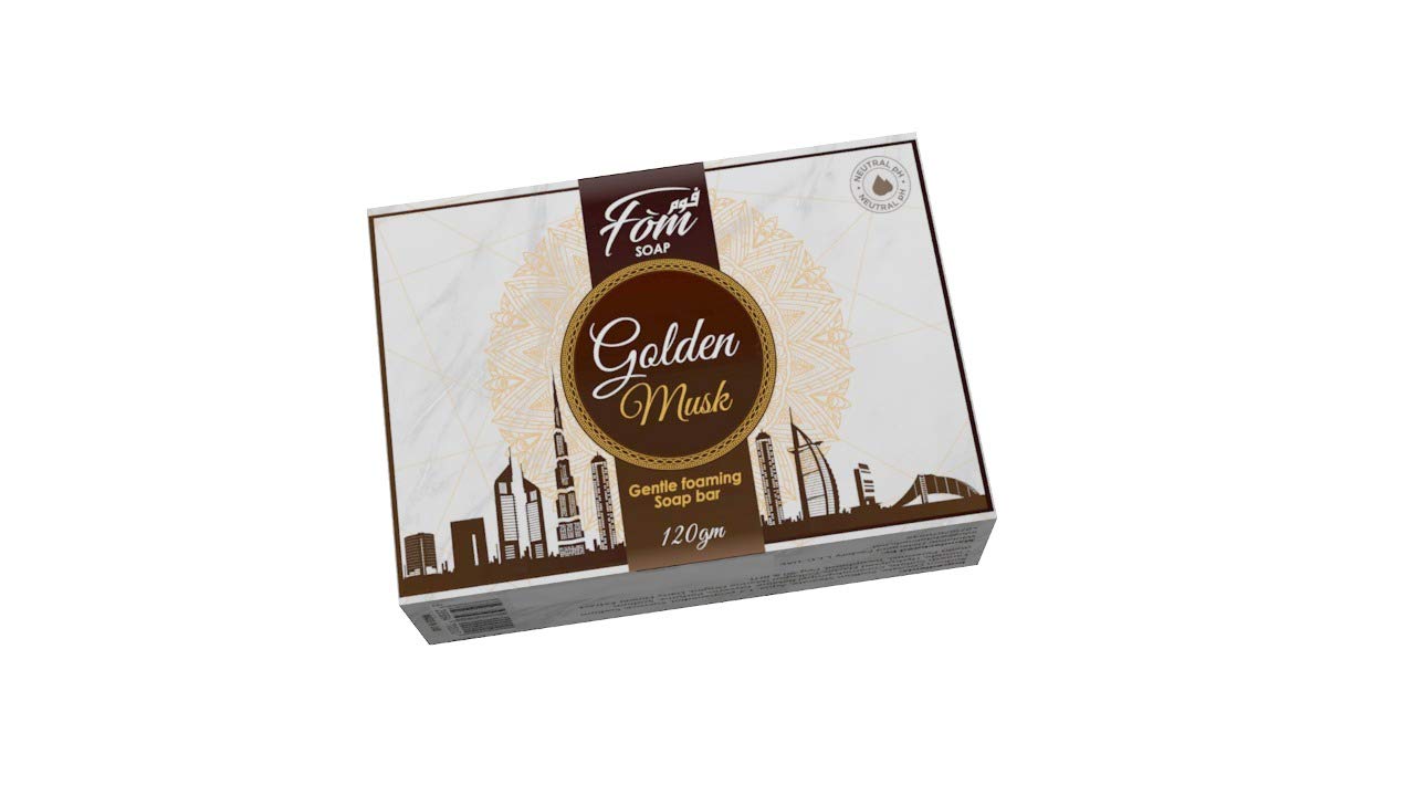 Fom Luxury Bath Soap bar (Golden Musk) Pack of 3
