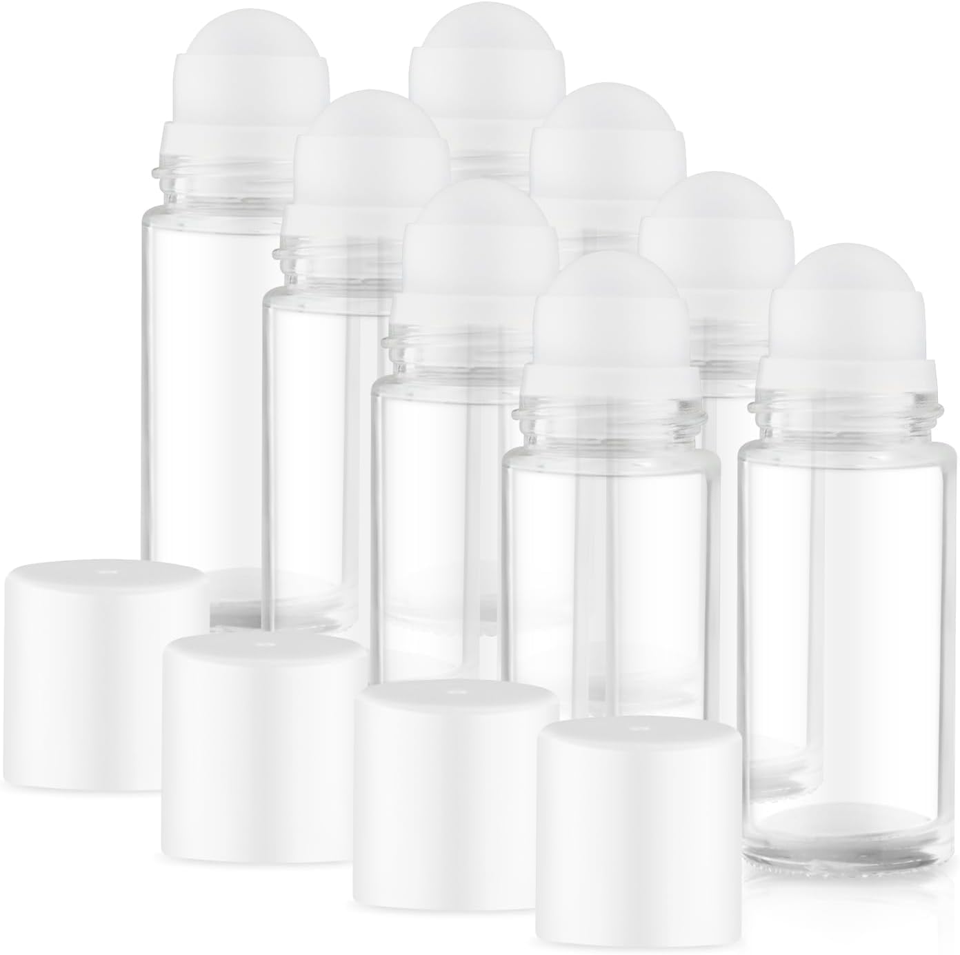 Set 50 uds Roll on Rellenable 50 ml | Roll On Aromaterapia | Bote Roll on Crema Solar Rellenable