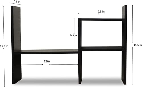 Miniatura 9 de MASAKA B&W - Organizador de escritorio de almacenamiento Kawaii para tu espacio de escritorio, estante de exhibición de plantas de doble H, estante