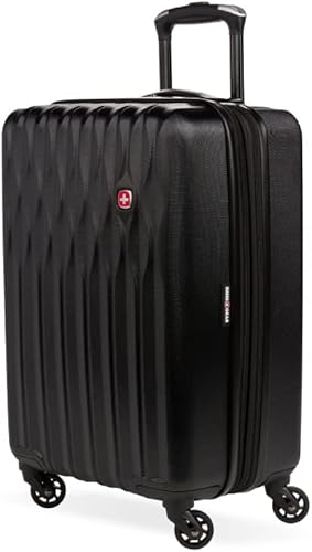 SwissGear 8018 Equipaje expandible Hardside con ruedas giratorias, Negro -, 8018 Hardside Equipaje expandible con ruedas giratorias