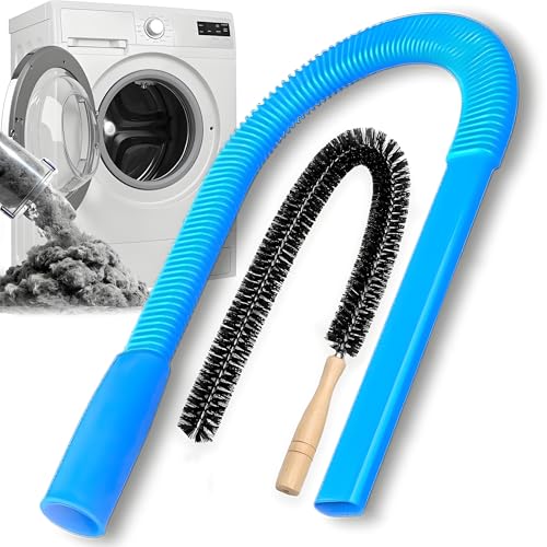 Image of Universal Dryer Vent Cleaner Kit Compatible with All Vacuum Cleaner Include Vacuum Hose Attachment Accessories Brush Lint Brush,Dryer Vent Vacuum Hose
