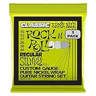 Includes 3 individually clear wrapped sets. Warm, vintage tone. Pure nickel was commonly used in electric guitar strings of the '50s and '60s. Signature Slinky feel. Crafted in the USA with the freshest and finest materials.