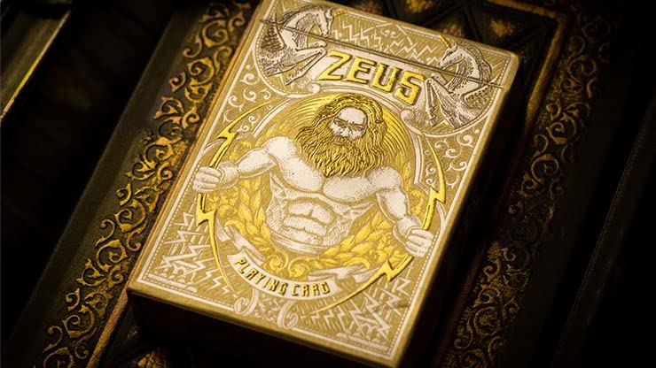 Zeus Mighty Gold Playing Cards by Chamber of Wonder, Great Gift For Card Collectors