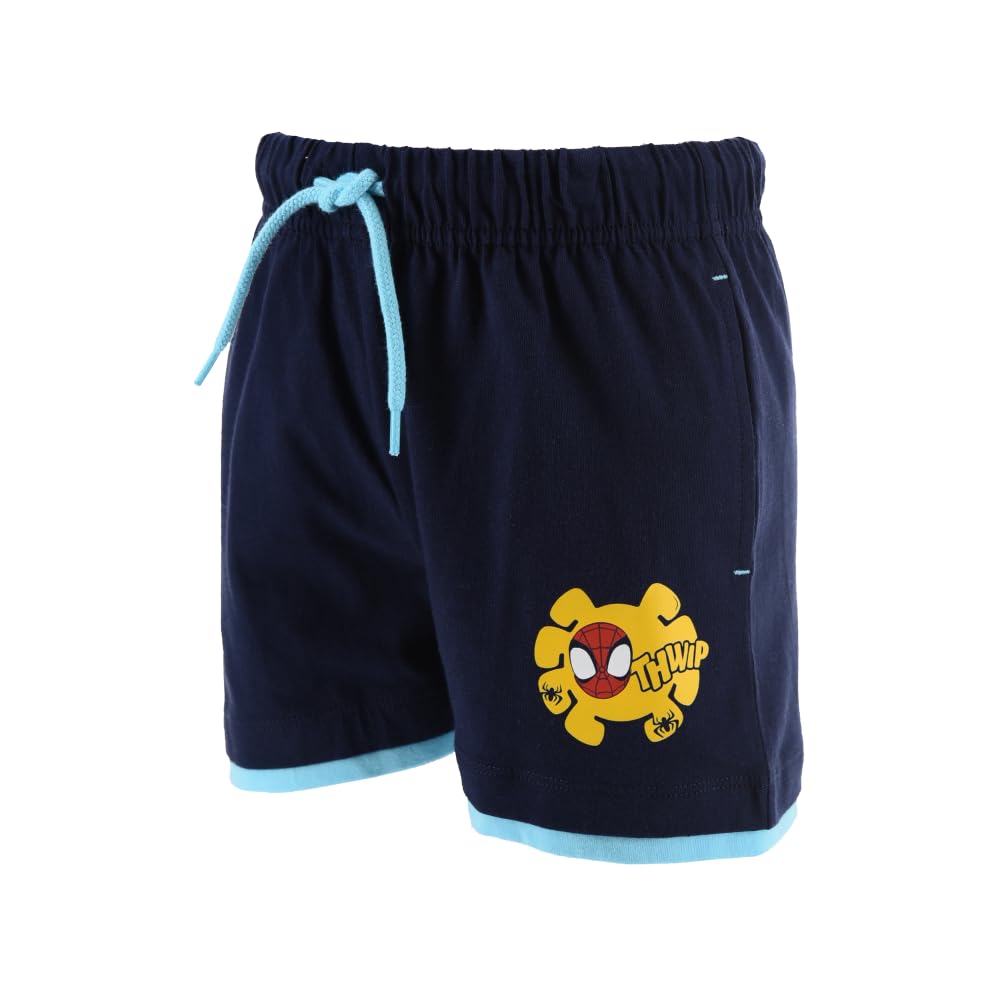 SUN CITY Spidey Completo Bambino Estivo in Cotone con Canotta e Bermuda Marvel Outfit Spidey Casual