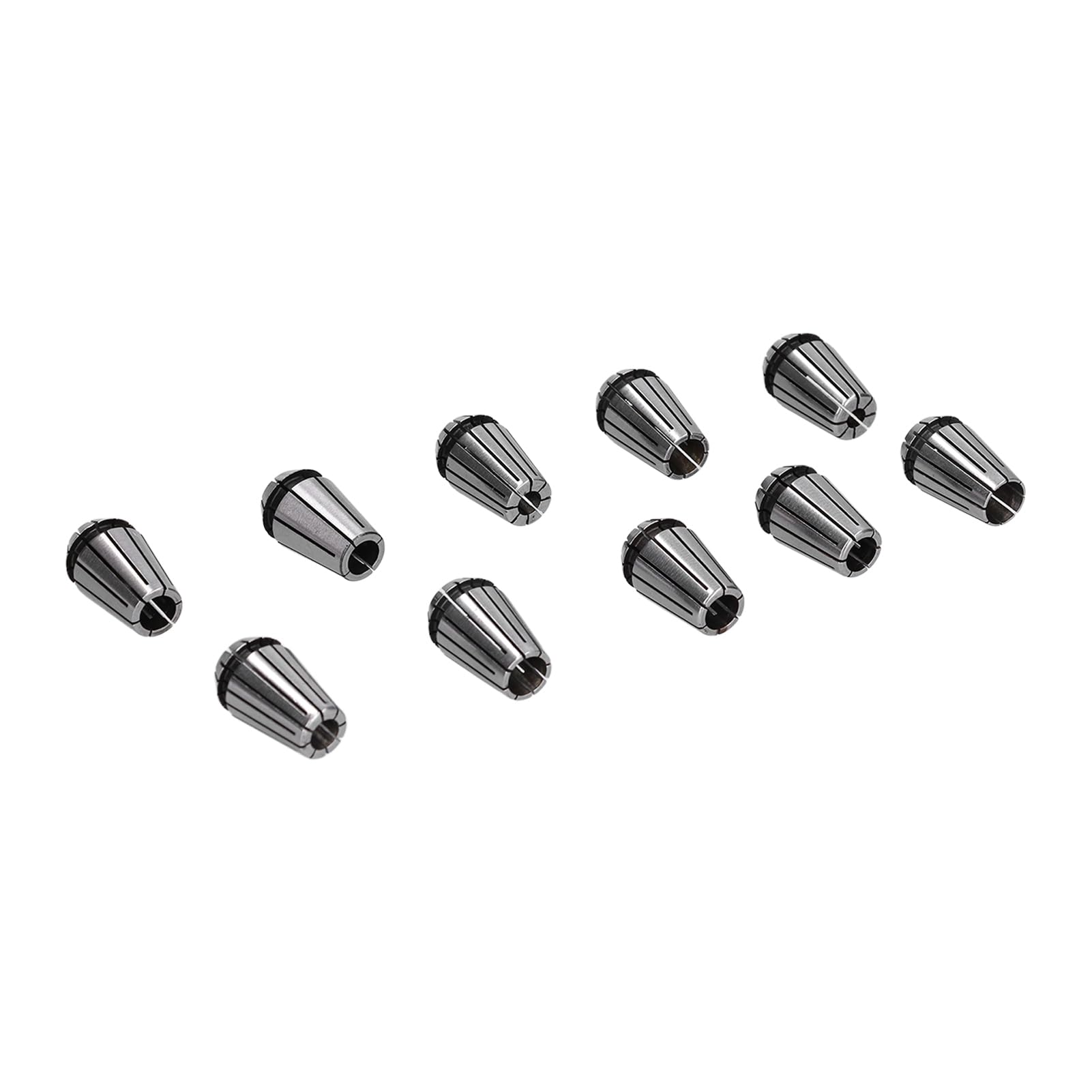 10Pcs ER16 Spring Collet Set, ER-16 Collet Set, 1-10mm Spring Collet Set, with Wrench, for CNC Engraving Machine and Milling Lathe Tool Workholding Engraving Collets