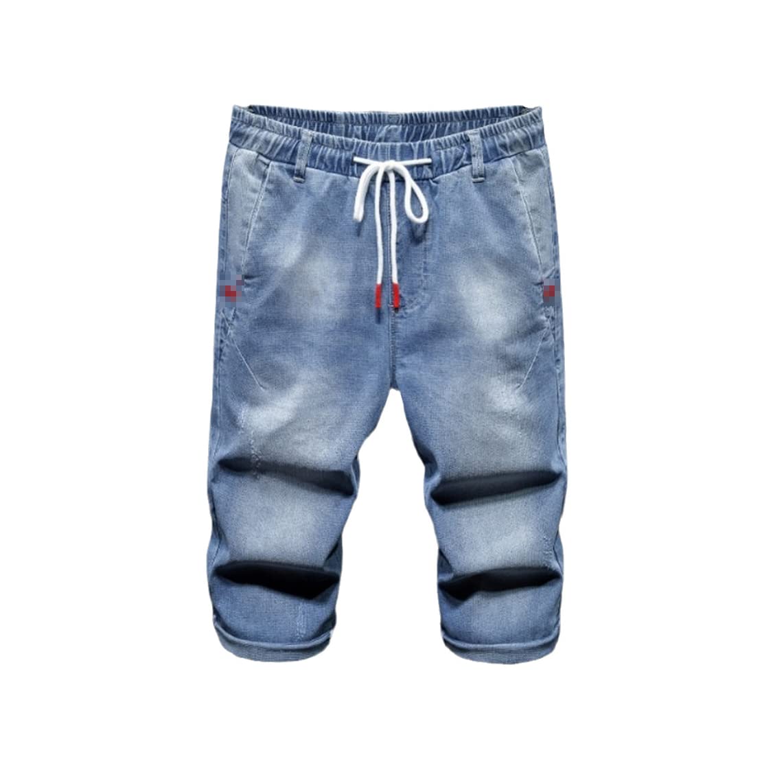 KEHAIOO Jeans da uomo Pantaloncini Pantaloni lunghi Bermuda Denim Shorts Estate 3/4 Pantaloni Capri Blu Corto Plus Size, Azzurro, XXL