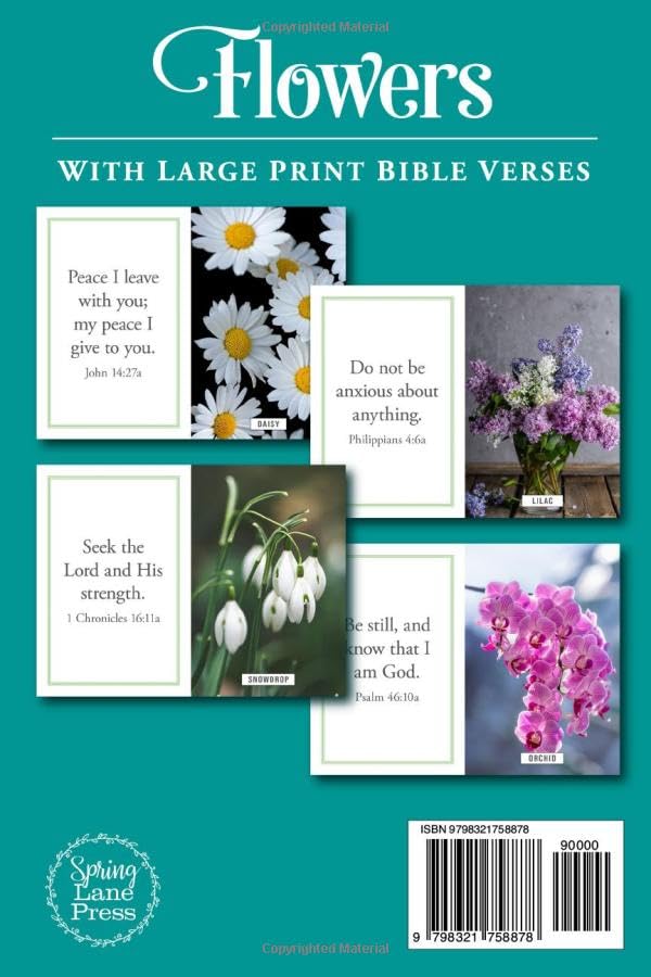 Adult Picture Book of Flowers: With Large Print Bible Verses (Christian Books for Seniors with Dementia) - Image 2