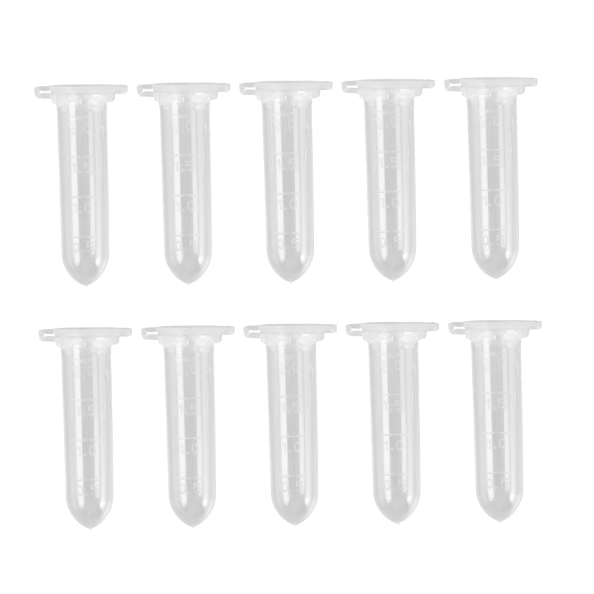 Gatuida Tubo de Centrífuga de 2ml con Escala, Base Redonda y Tapa Flexible, Plástico Blanco, 1000 Piezas, para Muestras y Uso Artesanal