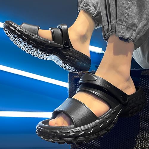 Slide Sandals for Men - Thick Sole Adjustable Straps Beach to Shower, US 7-11 (40-45 EU)4