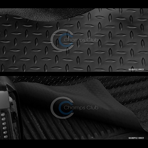Hs Power Black Rubber Diamond Plate Truck Bed Trunk Floor Mat Carpet Compatible With 04-17 Titan 6.5 Ft #TOP3