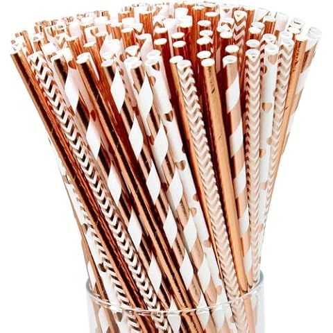 SECALIFE 150pcs Biodegradable Paper Straws Cover