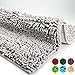 Produktbild dóff Badematte, Badezimmerteppich rutschfest, Badvorleger waschbar, Badteppich aus Chenille Mikrofaser für Badezimmer, weich, WC Bodenmatte, grau, Duschvorleger antirutsch, schadstoffgeprüft, 50x80cm
