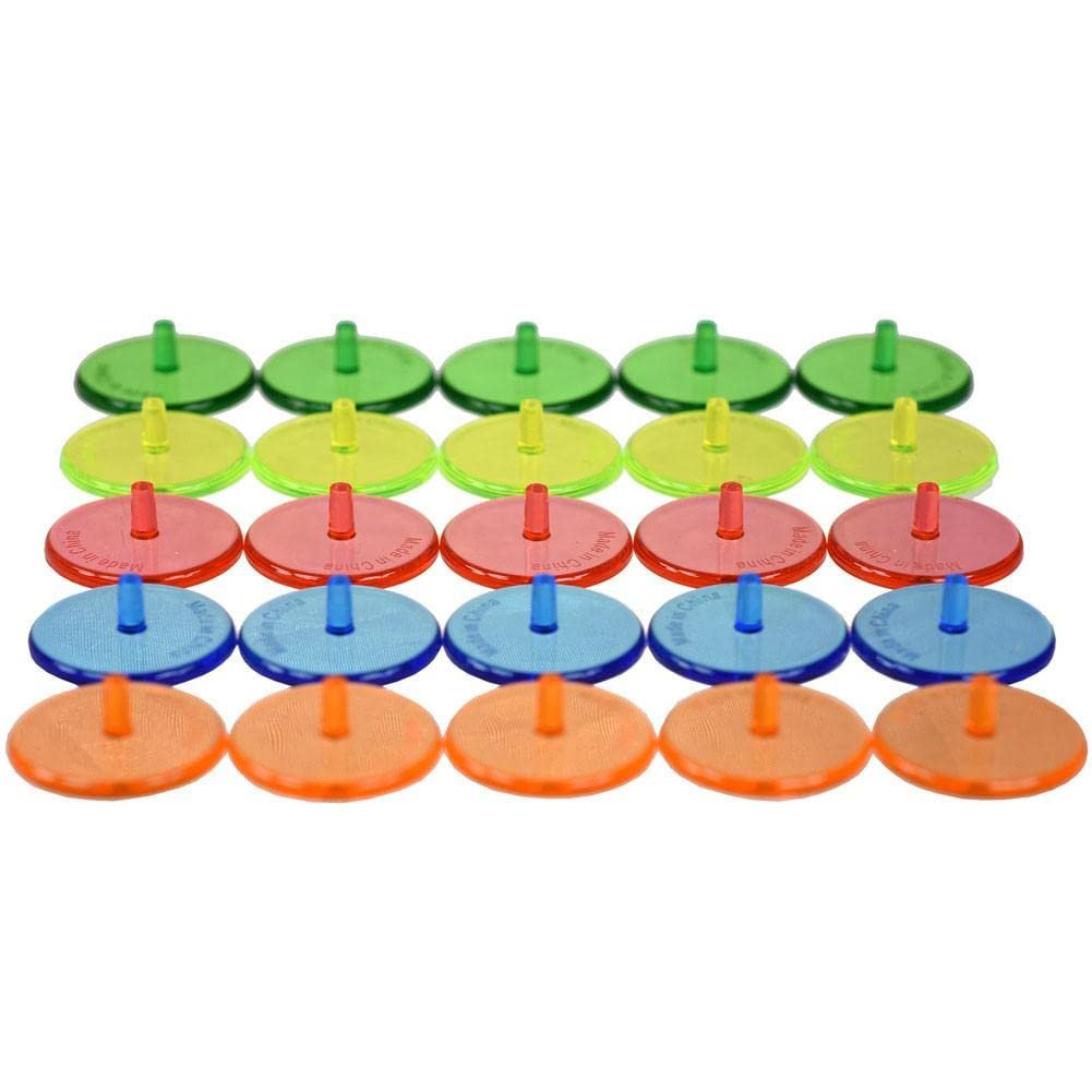 Lpitoy Golf Ball Marker 50pcs Plastic Transparent Mixed Color Golf Ball Mark 24mm for Men Women Golf Games