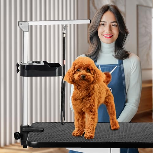 DiDiBirDi Mesa de cuidados para cães de 78,7 cm, estação de corte de animais de estimação pequena aj