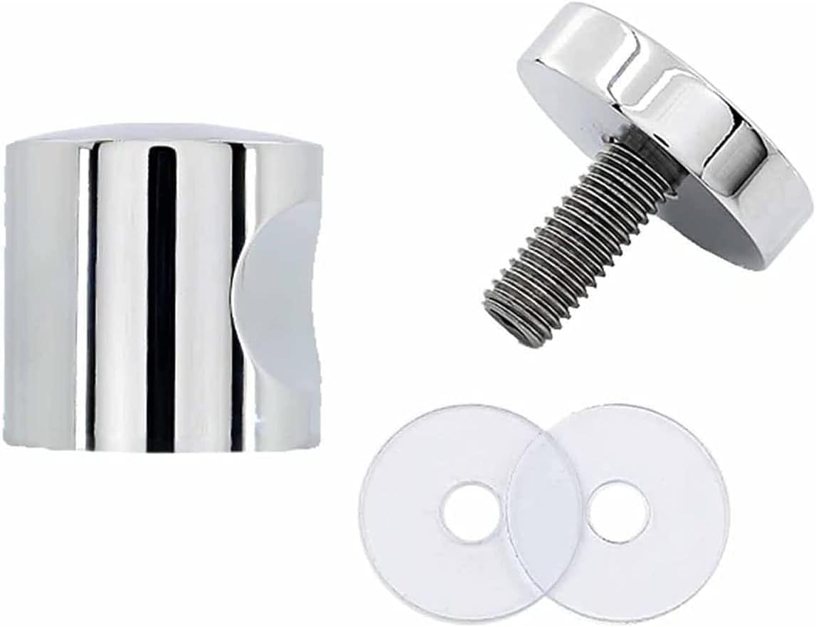 Shower Glass Door Knobs, Stainless Steel Door Handles for Bathroom Shower Enclosures, Bath Glass Screen Knobs with Screw, Silver