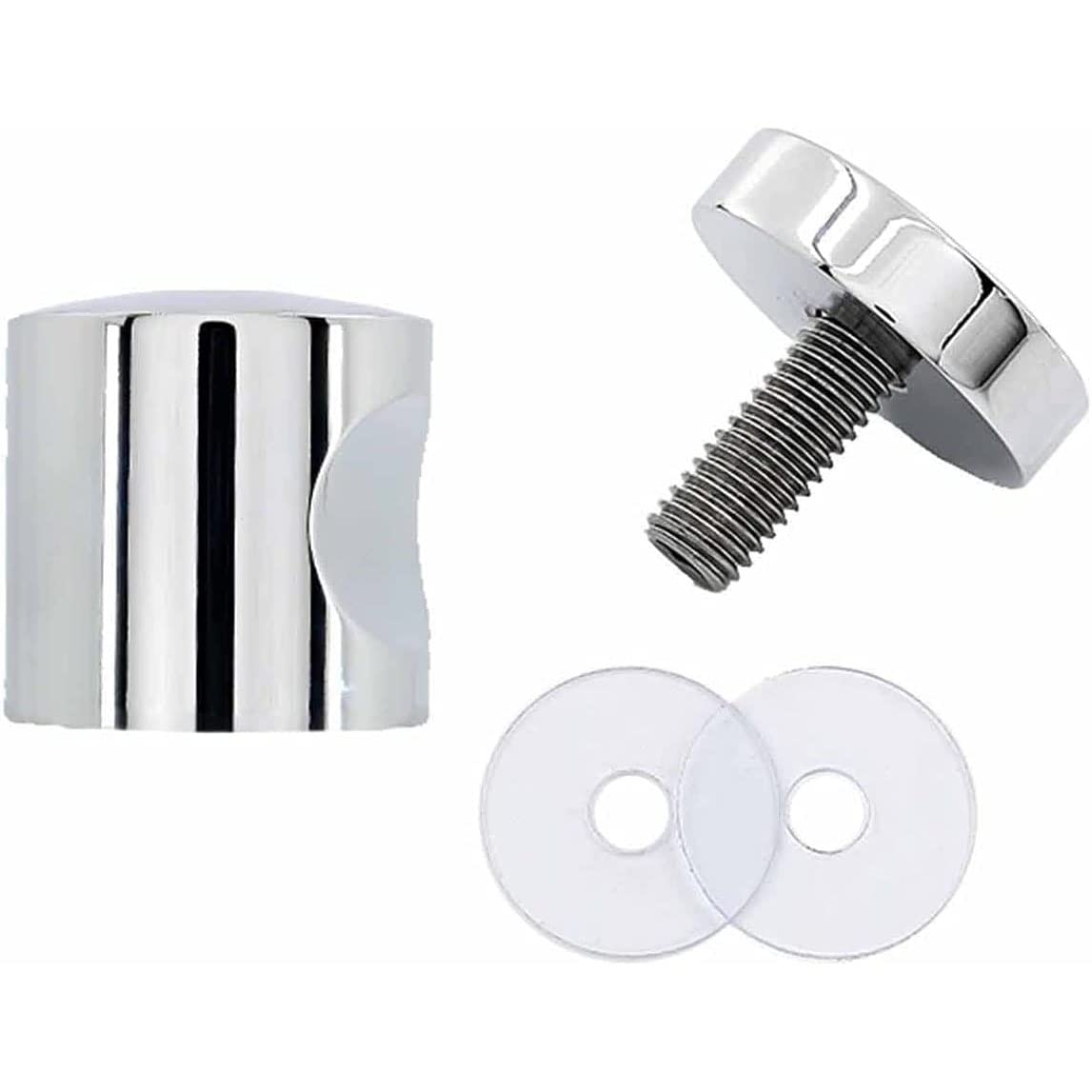 Boutons de pare-baignoire en verre poignée douche inox avec vis