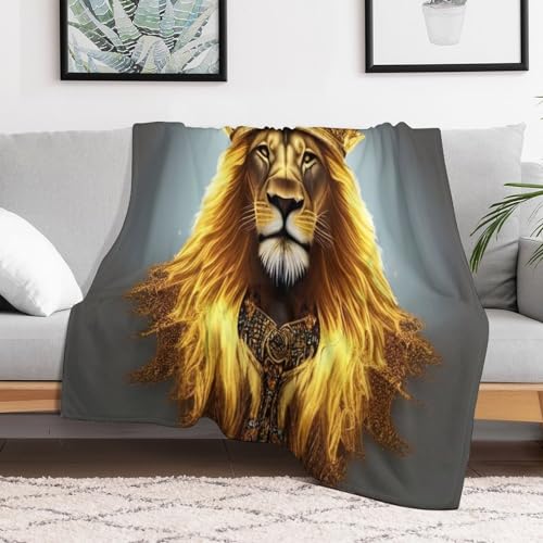Manta de franela de león 100x130 cm para sofá y sillón multifuncional 3