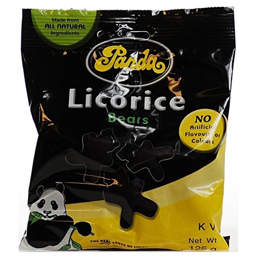 Lot de 3 morceaux de rÃ©glisse naturelle en forme d'ours | PANDA LIQUORICE
