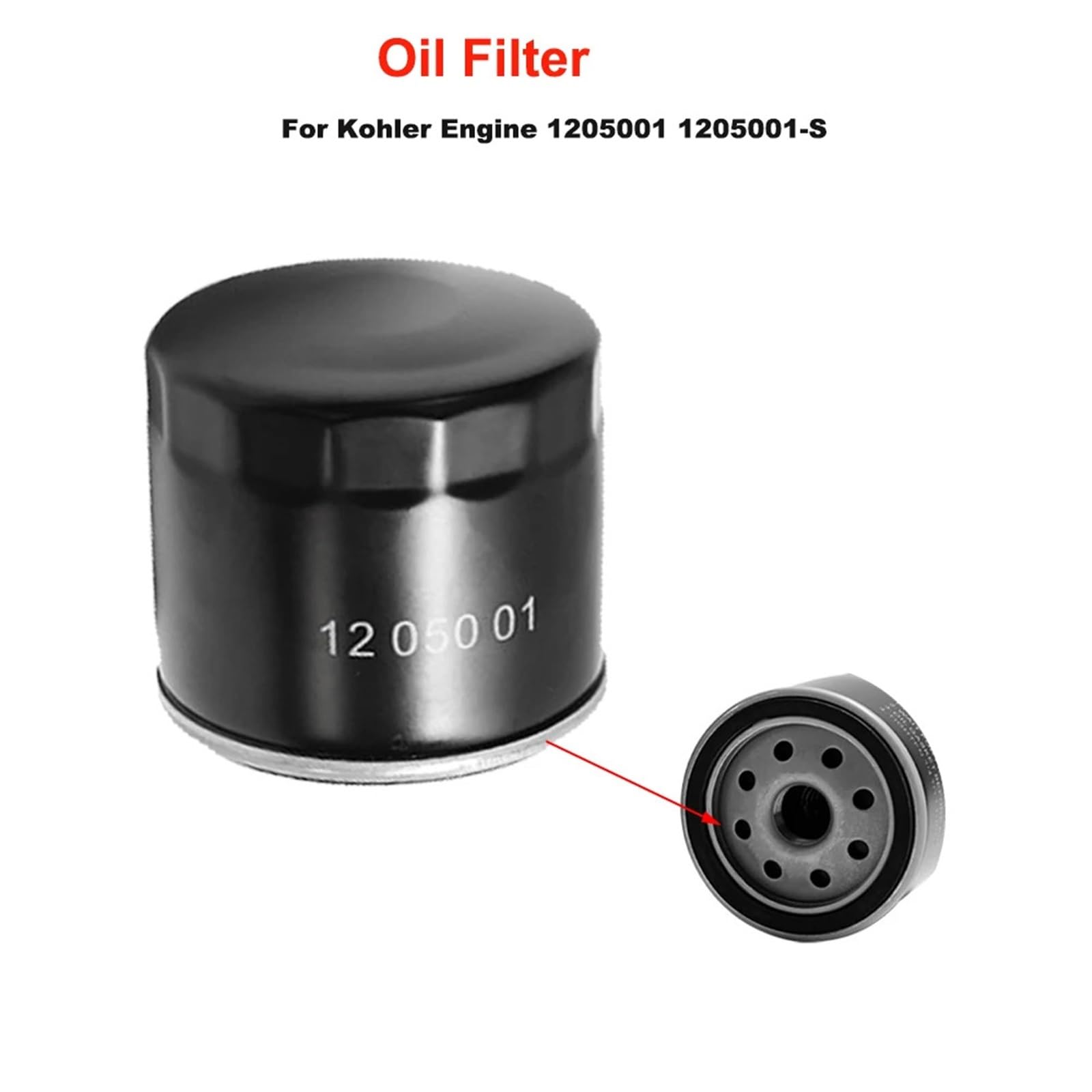 filtr oleju do motocykli Pasuje do silnika Kohler 1205001 1205001-S Filtr oleju zamienny Filtr oleju Olejowy Benzyna(5PCS)
