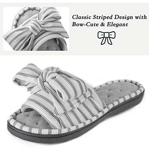 Ultraideas Women's Eurytides Slide Slippers Memory Foam House Shoes, Light Grey, 9-10 #TOP7